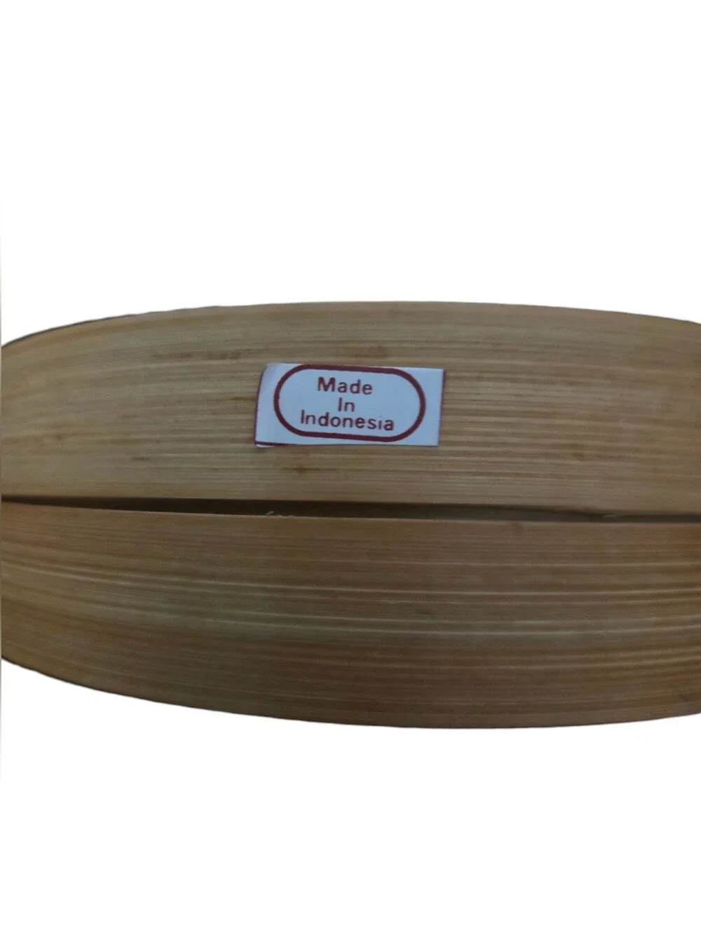 Set of 3 Vintage Hand Woven Bamboo Containers/Baskets with Lid in Natural Finish